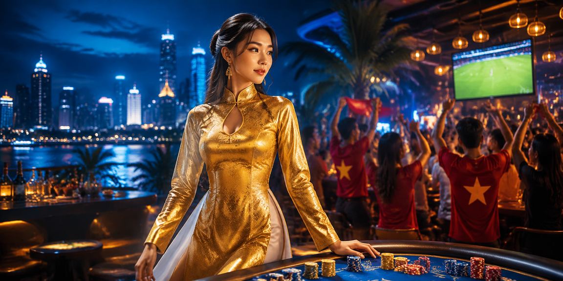 Người phụ nữ mặc áo dài tham gia trò chơi bài tại TP.HCM – không khí casino truyền thống